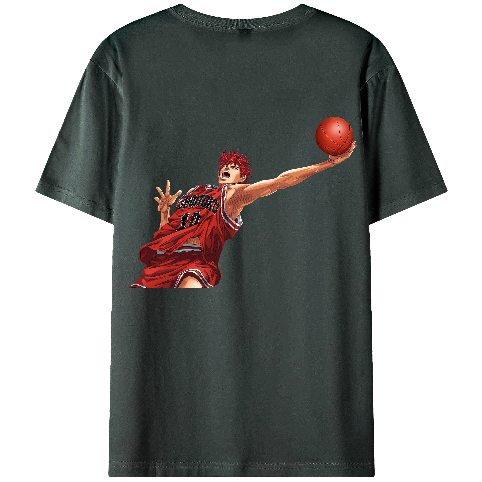 （画像用） SLAM DUNK／スラムダンク 綿100％ メンズ半袖Tシャツ（バックプリント） 通気性